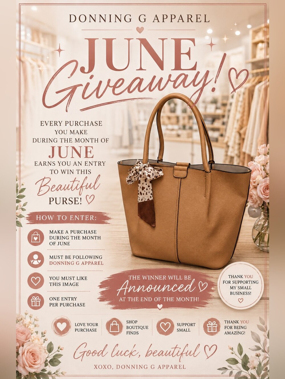 DONNING G APPAREL JUNE PURSE GIVEAWAY